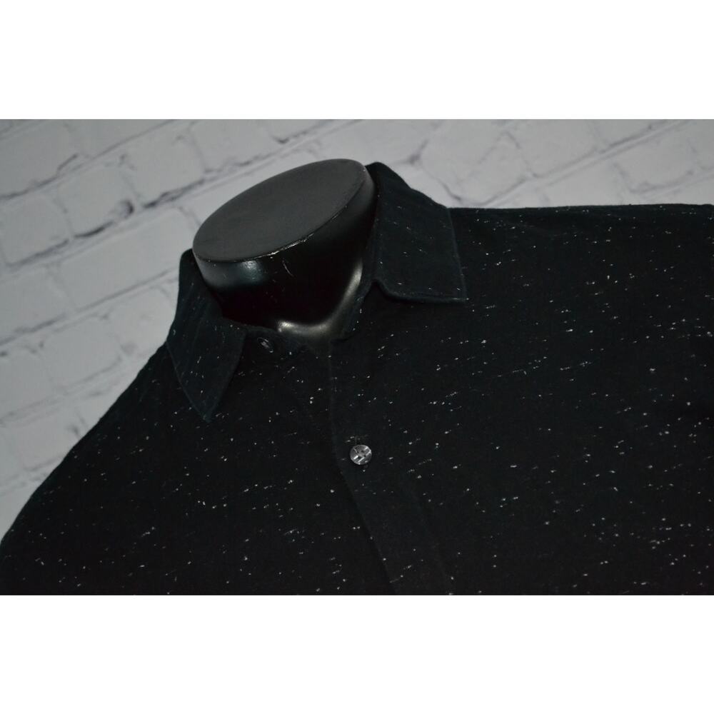 Bonobos Dress Shirt Mens Size XL Slim Fit Black Speckled Gray Cotton Long Sleeve